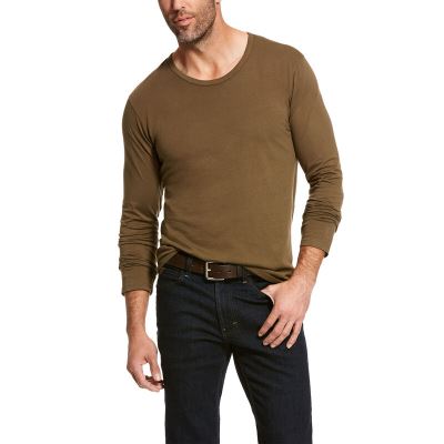 Ariat Long Sleeve Crew - T Shirts Wit Heren - 10463-491